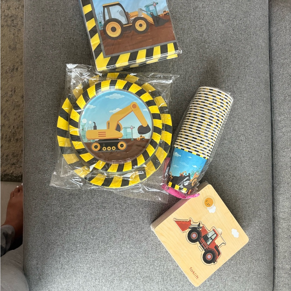 Construction Party Supplies Set